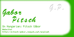 gabor pitsch business card